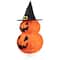Northlight; 34" Jack-O'-Lanterns in Witch's Hat Outdoor Halloween Decoration; Category:Outdoor Halloween Decorations; Image:6